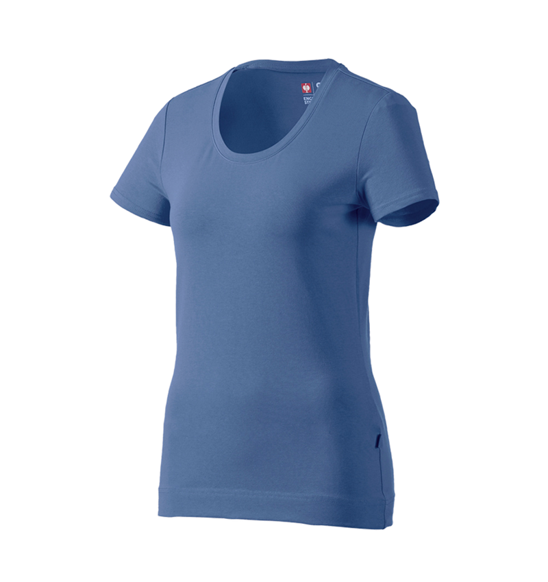 Koszulki | Pulower | Bluzki: e.s. Koszulka cotton stretch, damska + kobaltowy 2