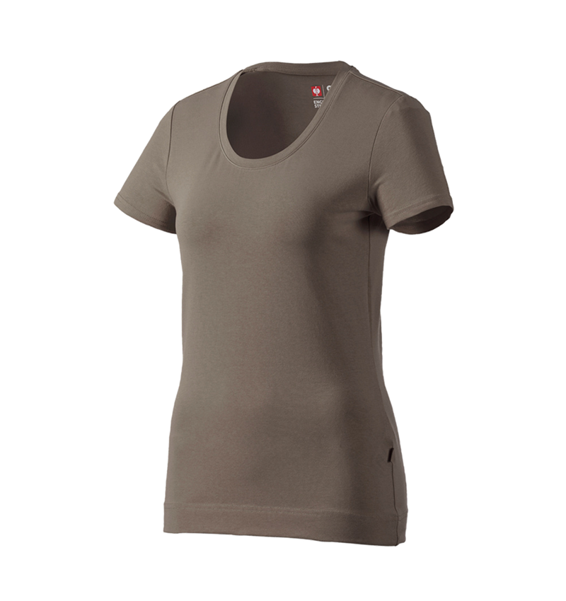 Koszulki | Pulower | Bluzki: e.s. Koszulka cotton stretch, damska + kamienny 2