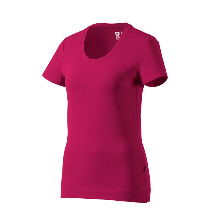 Koszulki | Pulower | Bluzki: e.s. Koszulka cotton stretch, damska + malinowy 2