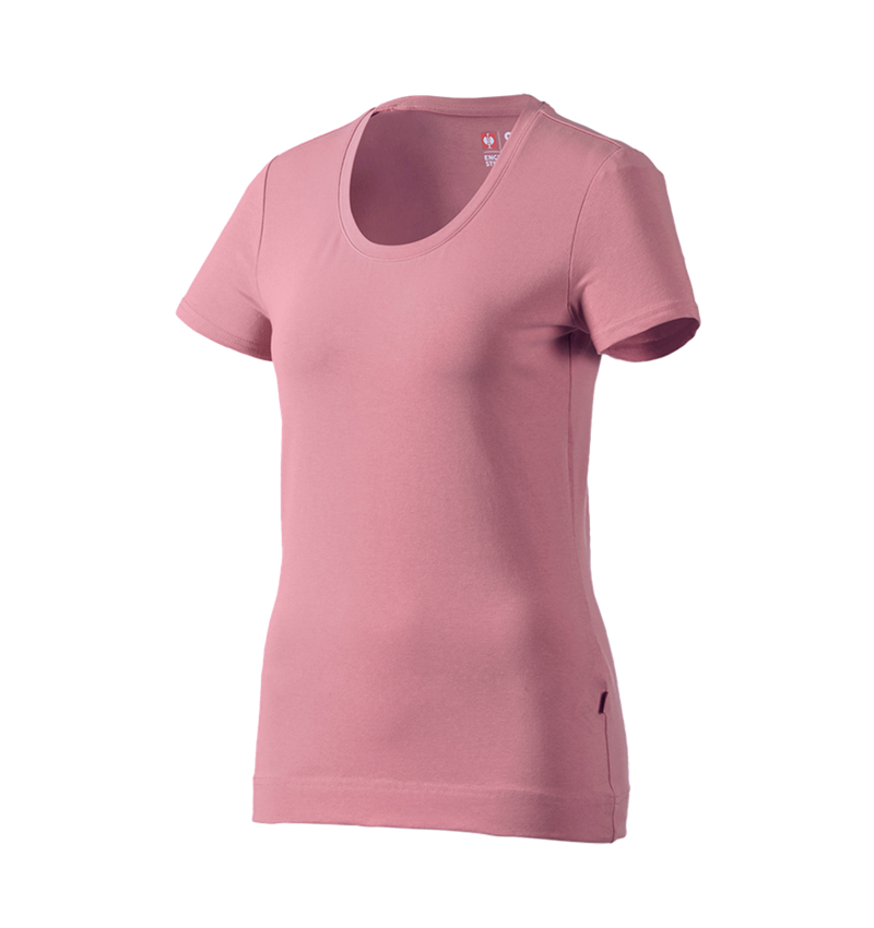 Koszulki | Pulower | Bluzki: e.s. Koszulka cotton stretch, damska + różowy antyczny 2