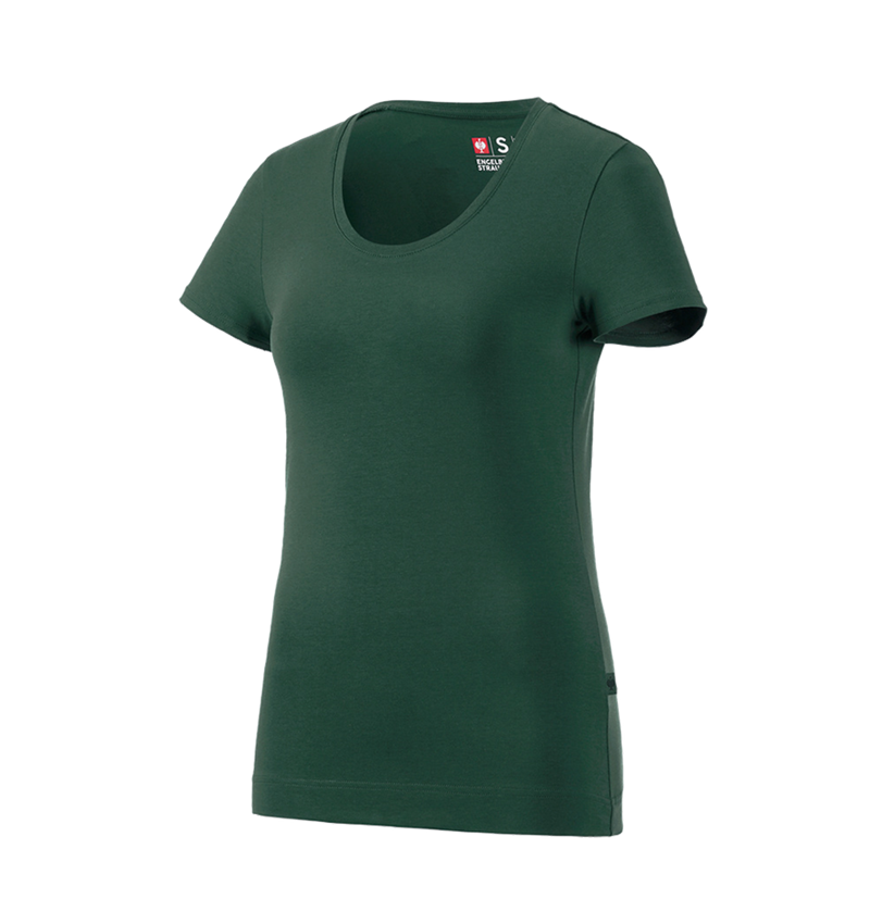 Koszulki | Pulower | Bluzki: e.s. Koszulka cotton stretch, damska + zielony 2