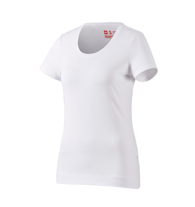 Koszulki | Pulower | Bluzki: e.s. Koszulka cotton stretch, damska + biały 2