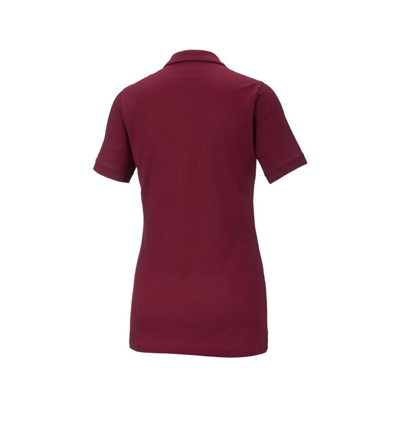 Koszulki | Pulower | Bluzki: e.s. Koszulka polo z piki cotton stretch, damska + bordowy 3