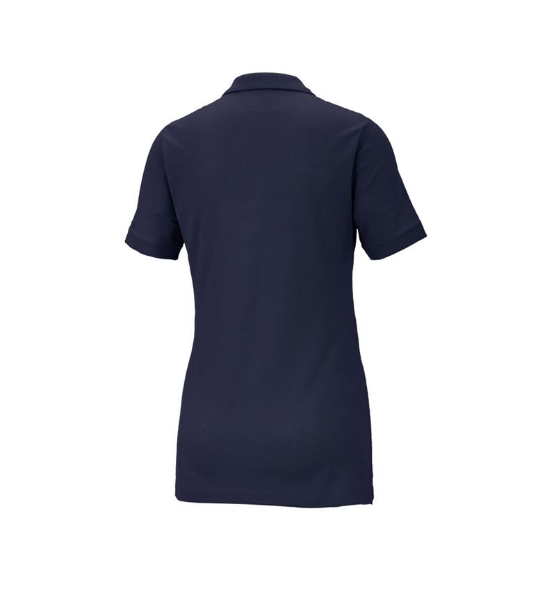 Koszulki | Pulower | Bluzki: e.s. Koszulka polo z piki cotton stretch, damska + granatowy 3
