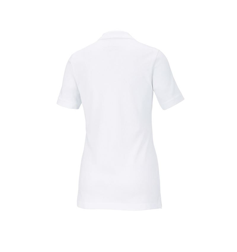 Tematy: e.s. Koszulka polo z piki cotton stretch, damska + biały 3