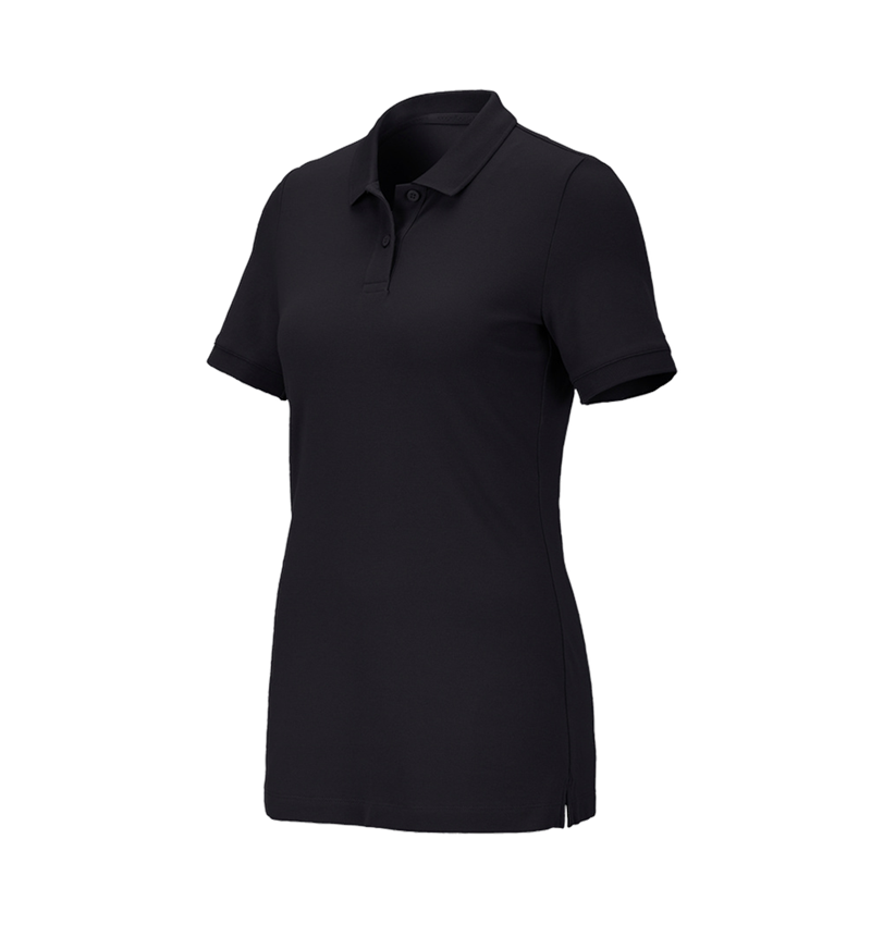 Koszulki | Pulower | Bluzki: e.s. Koszulka polo z piki cotton stretch, damska + czarny 2