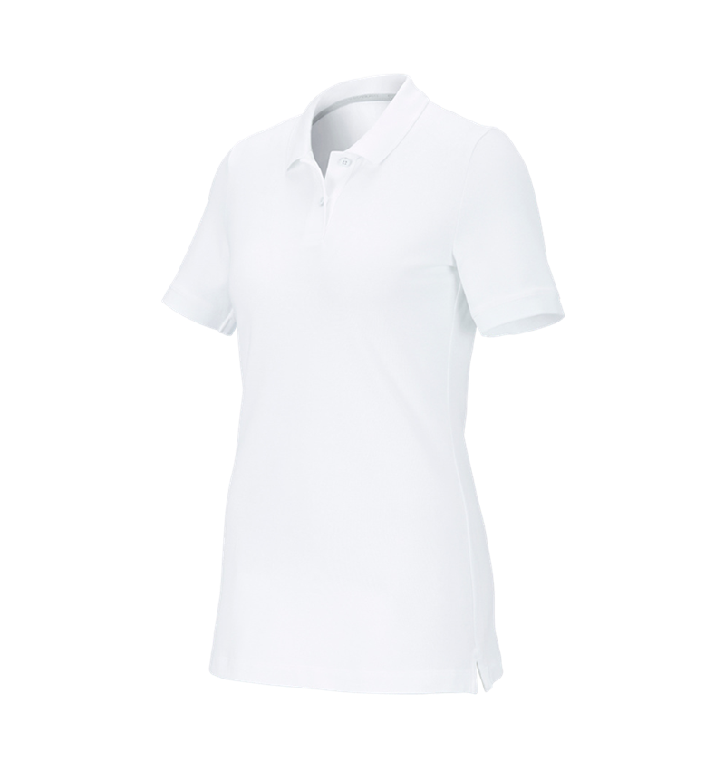 Koszulki | Pulower | Bluzki: e.s. Koszulka polo z piki cotton stretch, damska + biały 2
