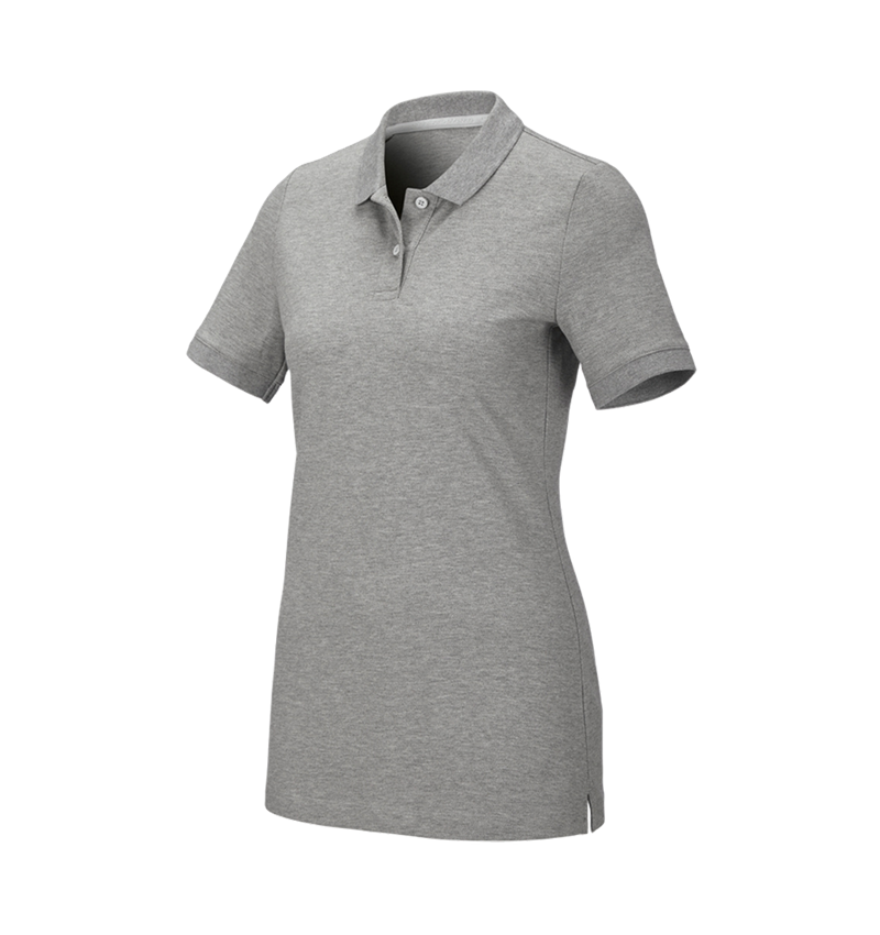 Koszulki | Pulower | Bluzki: e.s. Koszulka polo z piki cotton stretch, damska + szary melanżowy 2