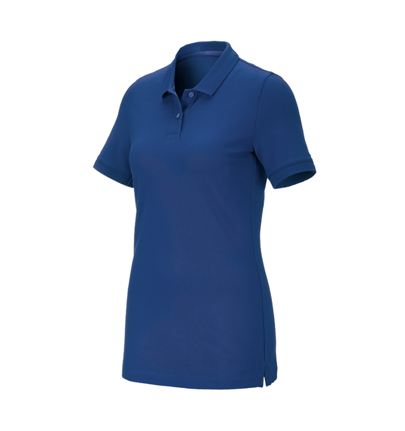 Koszulki | Pulower | Bluzki: e.s. Koszulka polo z piki cotton stretch, damska + błękit alkaliczny 2
