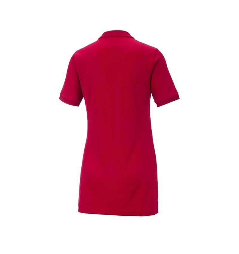 Koszulki | Pulower | Bluzki: e.s. Kosz. polo z piki cotton stretch,da.,long fit + ognistoczerwony 3