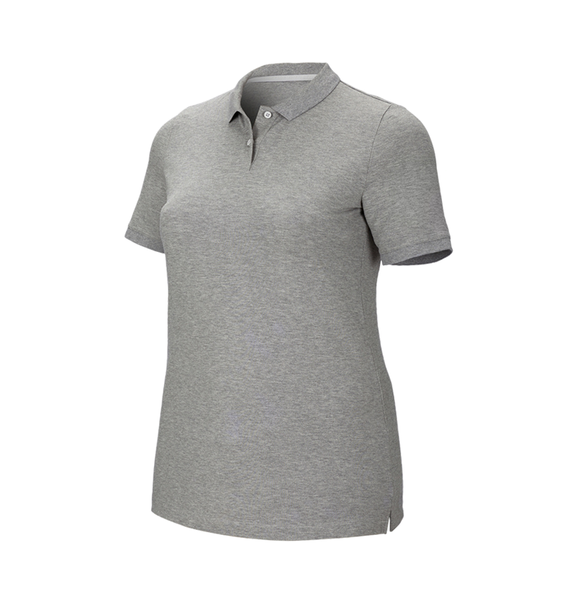 Koszulki | Pulower | Bluzki: e.s. Kosz. polo z piki cotton stretch,da.,plus fit + szary melanżowy 2