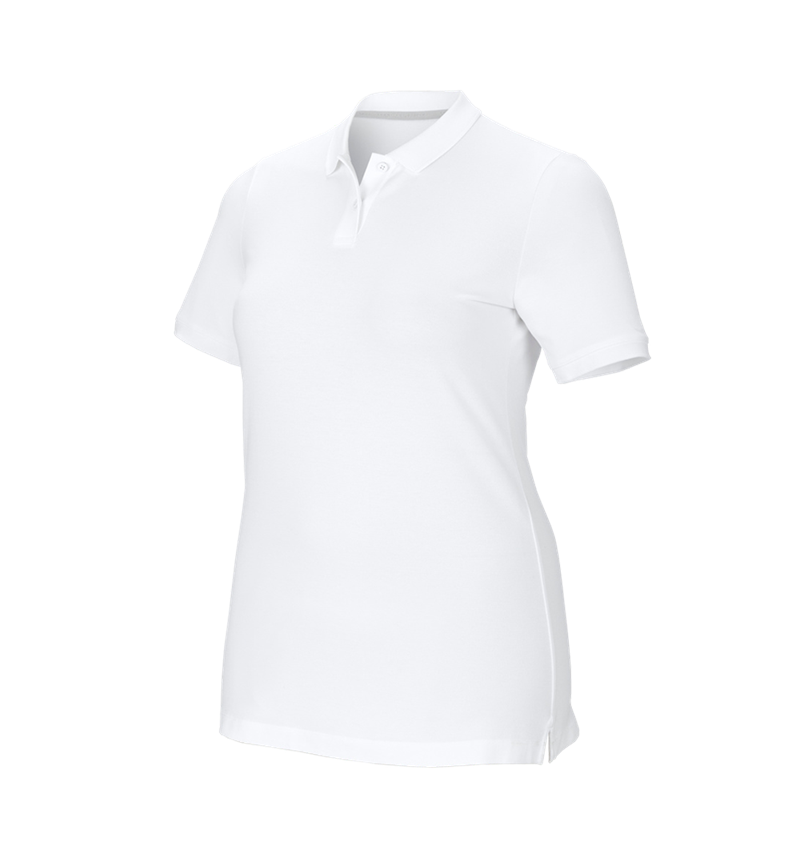 Koszulki | Pulower | Bluzki: e.s. Kosz. polo z piki cotton stretch,da.,plus fit + biały 2