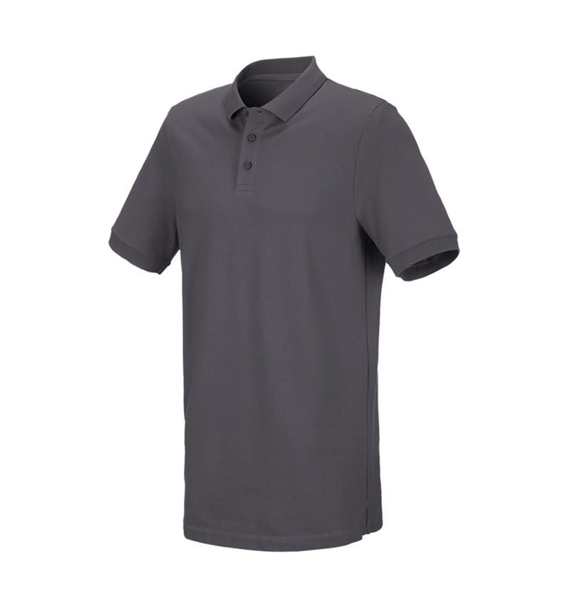 Koszulki | Pulower | Koszule: e.s. Koszulka polo z piki cotton stretch, long fit + antracytowy 2