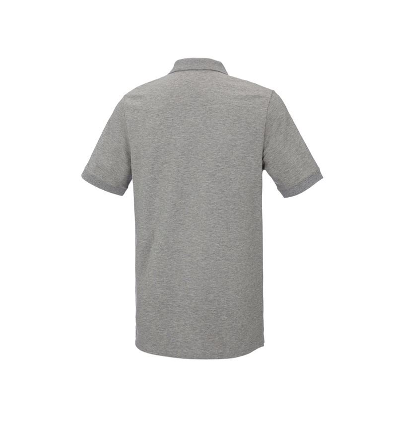 Koszulki | Pulower | Koszule: e.s. Koszulka polo z piki cotton stretch, long fit + szary melanżowy 3