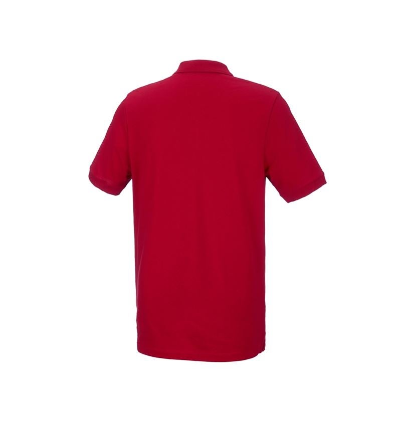 Koszulki | Pulower | Koszule: e.s. Koszulka polo z piki cotton stretch, long fit + ognistoczerwony 3