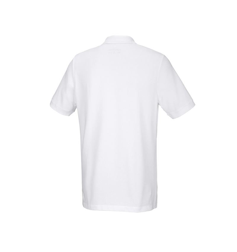 Koszulki | Pulower | Koszule: e.s. Koszulka polo z piki cotton stretch, long fit + biały 3