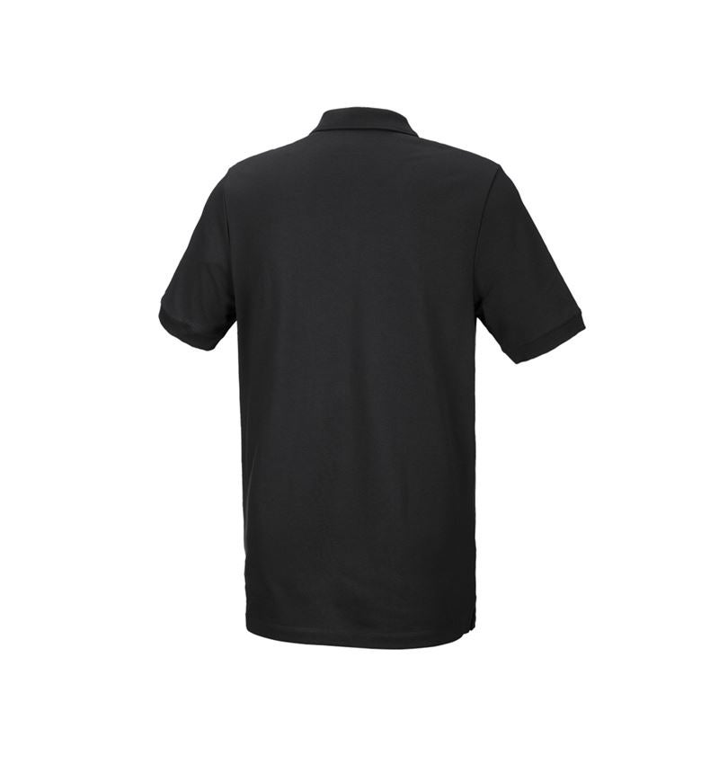 Koszulki | Pulower | Koszule: e.s. Koszulka polo z piki cotton stretch, long fit + czarny 3