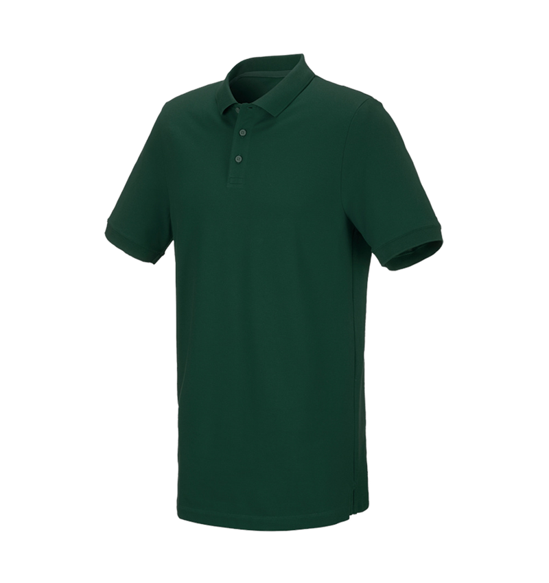 Koszulki | Pulower | Koszule: e.s. Koszulka polo z piki cotton stretch, long fit + zielony 2