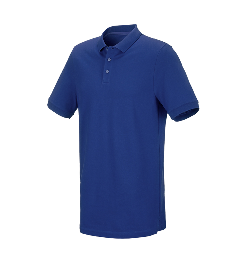 Koszulki | Pulower | Koszule: e.s. Koszulka polo z piki cotton stretch, long fit + chabrowy 2