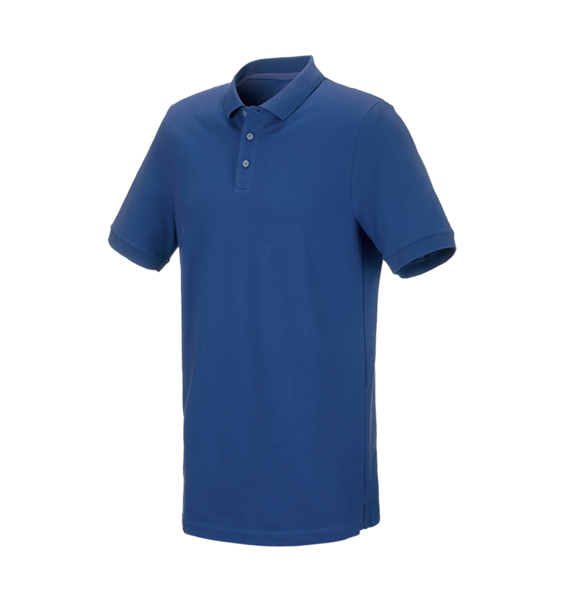 Koszulki | Pulower | Koszule: e.s. Koszulka polo z piki cotton stretch, long fit + błękit alkaliczny 2