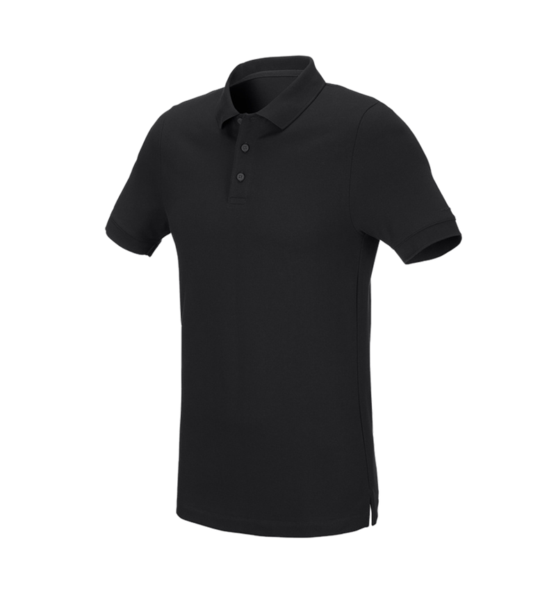 Koszulki | Pulower | Koszule: e.s. Koszulka polo z piki cotton stretch, slim fit + czarny 2