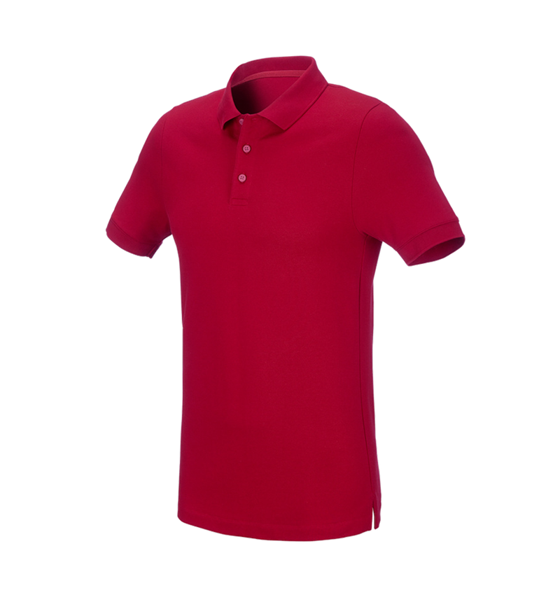 Koszulki | Pulower | Koszule: e.s. Koszulka polo z piki cotton stretch, slim fit + ognistoczerwony 2