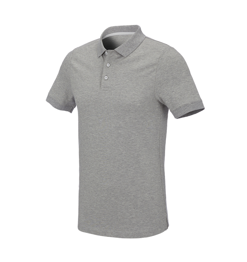 Koszulki | Pulower | Koszule: e.s. Koszulka polo z piki cotton stretch, slim fit + szary melanżowy 2