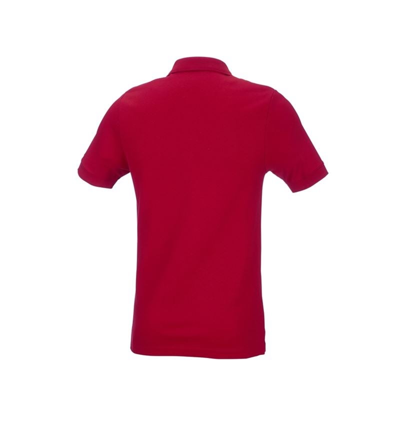 Koszulki | Pulower | Koszule: e.s. Koszulka polo z piki cotton stretch, slim fit + ognistoczerwony 3