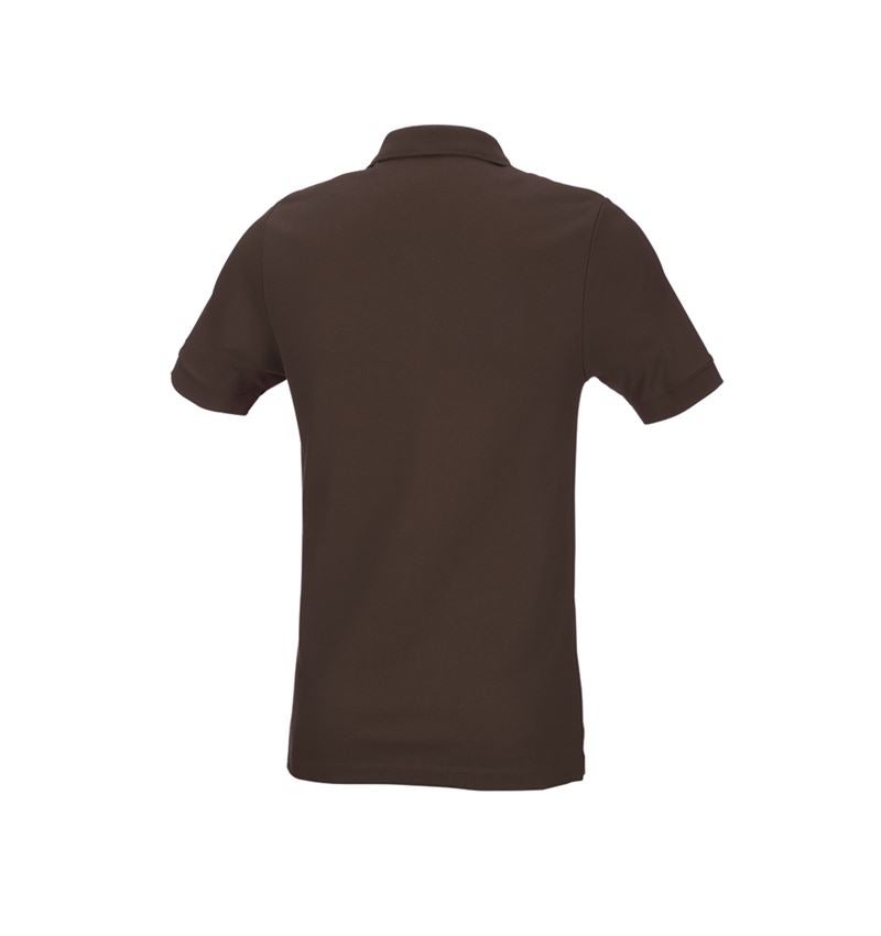 Ciesla / Stolarz: e.s. Koszulka polo z piki cotton stretch, slim fit + kasztanowy 3
