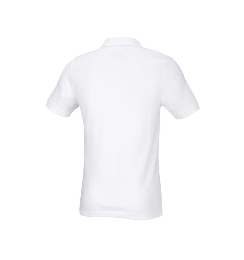 Koszulki | Pulower | Koszule: e.s. Koszulka polo z piki cotton stretch, slim fit + biały 3
