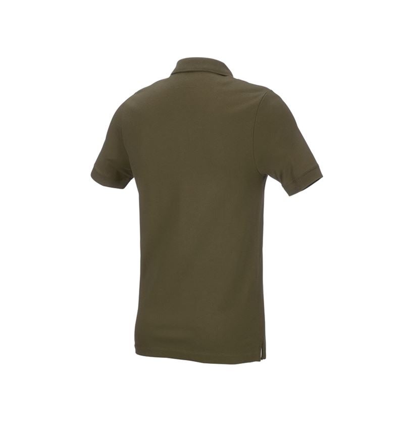 Koszulki | Pulower | Koszule: e.s. Koszulka polo z piki cotton stretch, slim fit + błotnista zieleń 3
