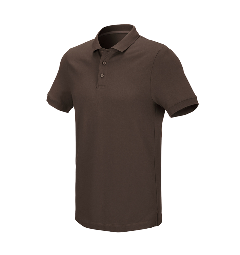 Koszulki | Pulower | Koszule: e.s. Koszulka polo z piki cotton stretch + kasztanowy 2