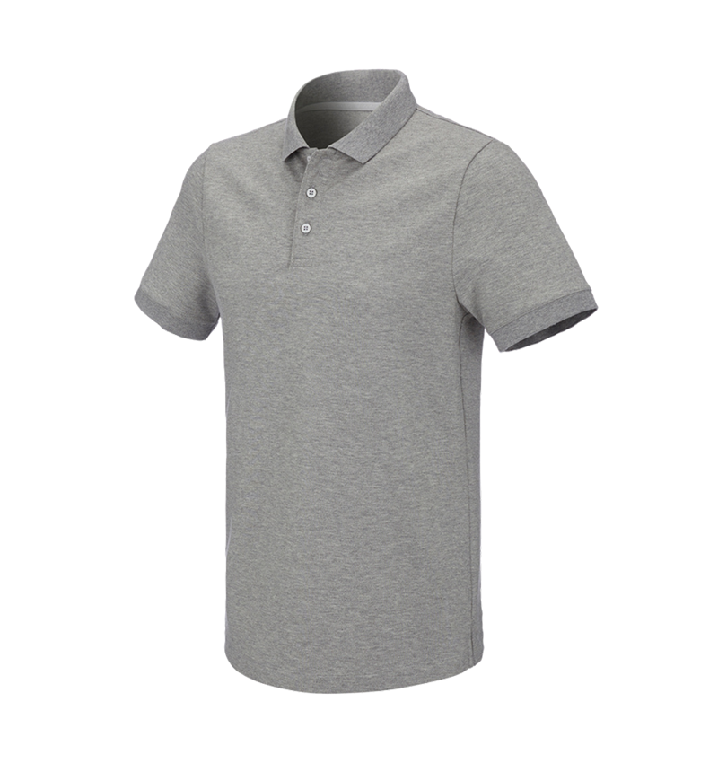 Koszulki | Pulower | Koszule: e.s. Koszulka polo z piki cotton stretch + szary melanżowy 2