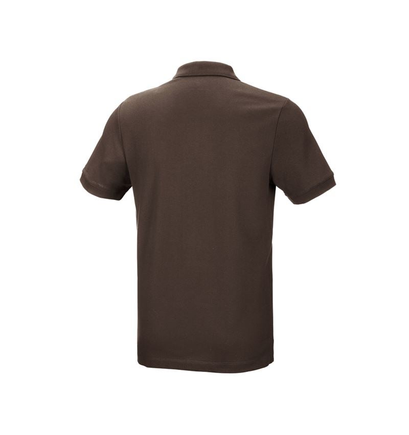 Koszulki | Pulower | Koszule: e.s. Koszulka polo z piki cotton stretch + kasztanowy 3