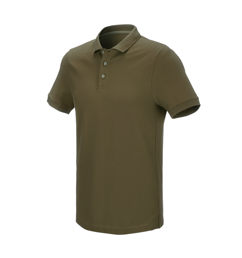 Koszulki | Pulower | Koszule: e.s. Koszulka polo z piki cotton stretch + błotnista zieleń 2