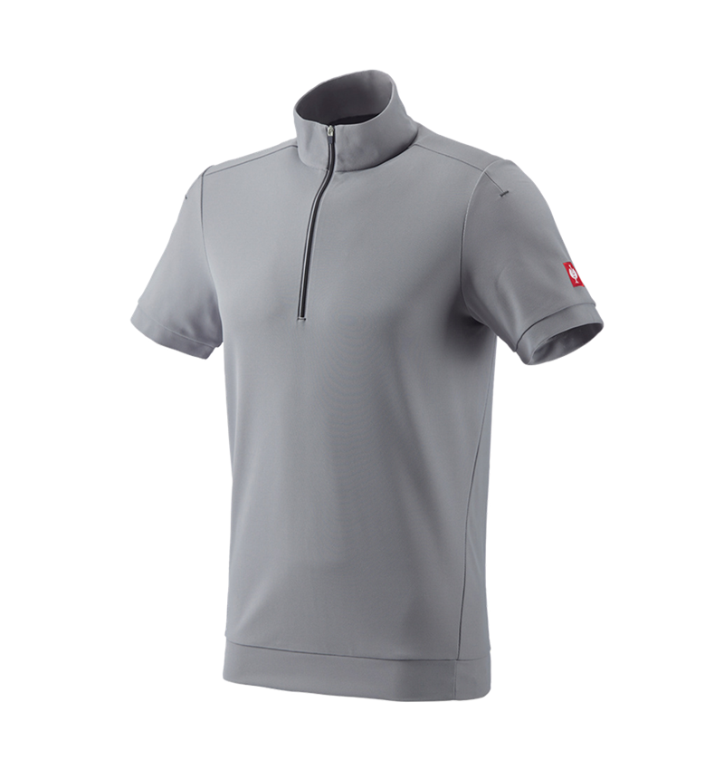 Koszulki | Pulower | Koszule: e.s. Koszulka funkcyjna z zamkiem błyskawicznym UV + platynowy/antracytowy 3
