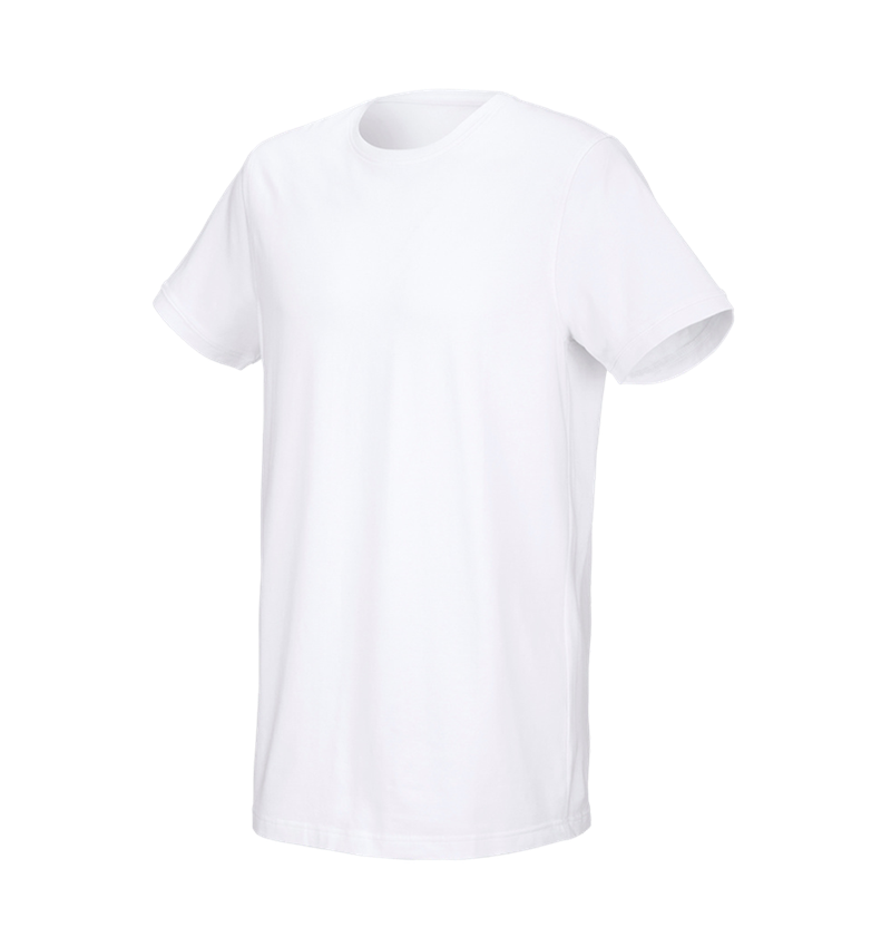 Koszulki | Pulower | Koszule: e.s. Koszulka cotton stretch, long fit + biały 2