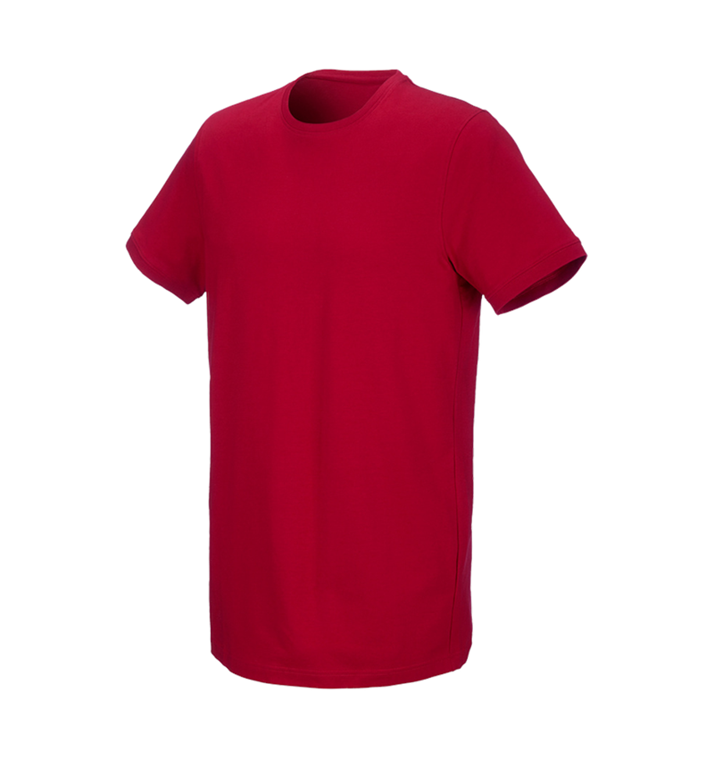 Koszulki | Pulower | Koszule: e.s. Koszulka cotton stretch, long fit + ognistoczerwony 2