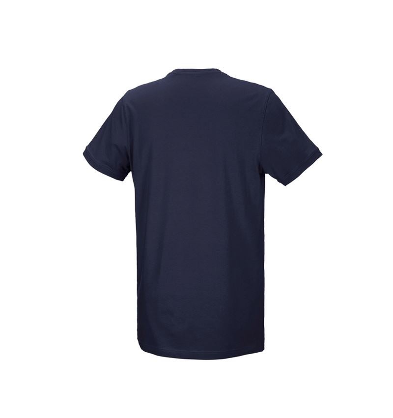 Koszulki | Pulower | Koszule: e.s. Koszulka cotton stretch, long fit + granatowy 3