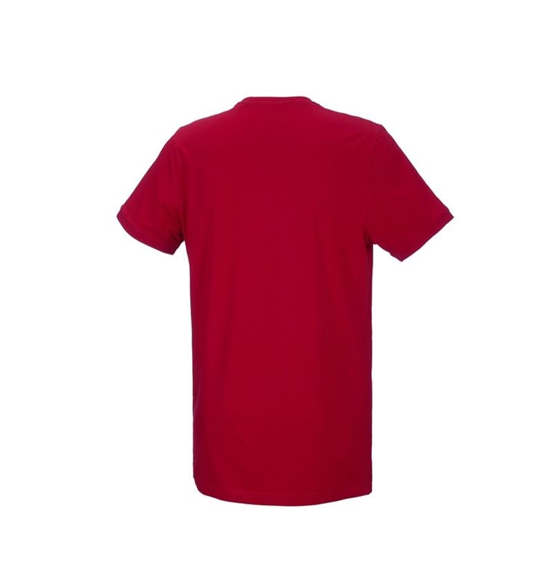 Koszulki | Pulower | Koszule: e.s. Koszulka cotton stretch, long fit + ognistoczerwony 3