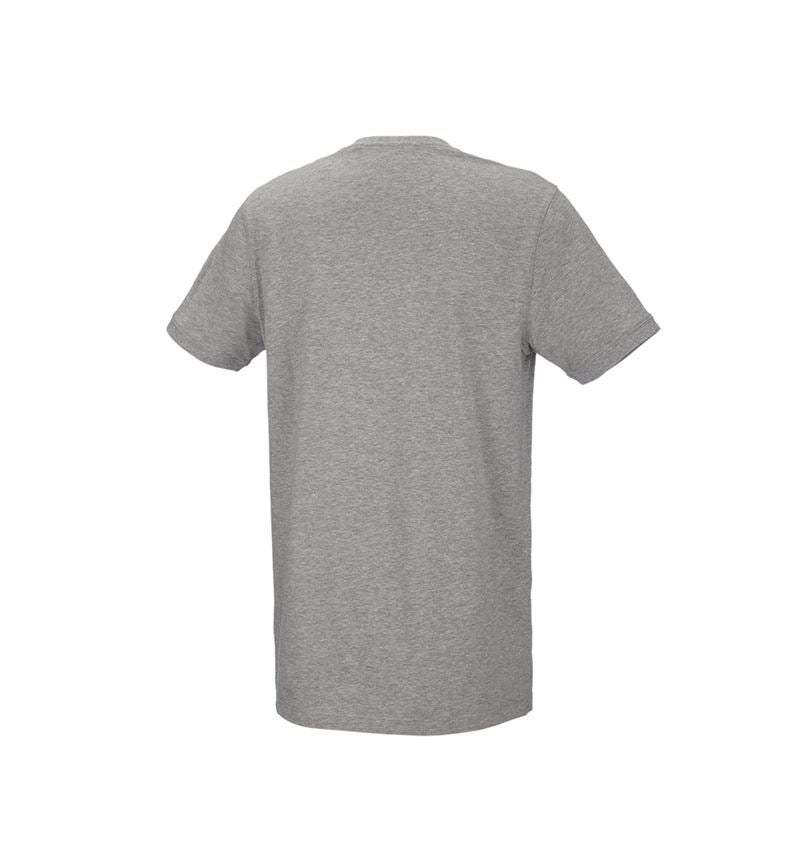 Koszulki | Pulower | Koszule: e.s. Koszulka cotton stretch, long fit + szary melanżowy 3