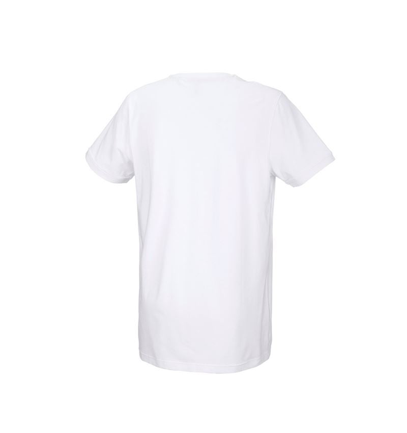 Koszulki | Pulower | Koszule: e.s. Koszulka cotton stretch, long fit + biały 3