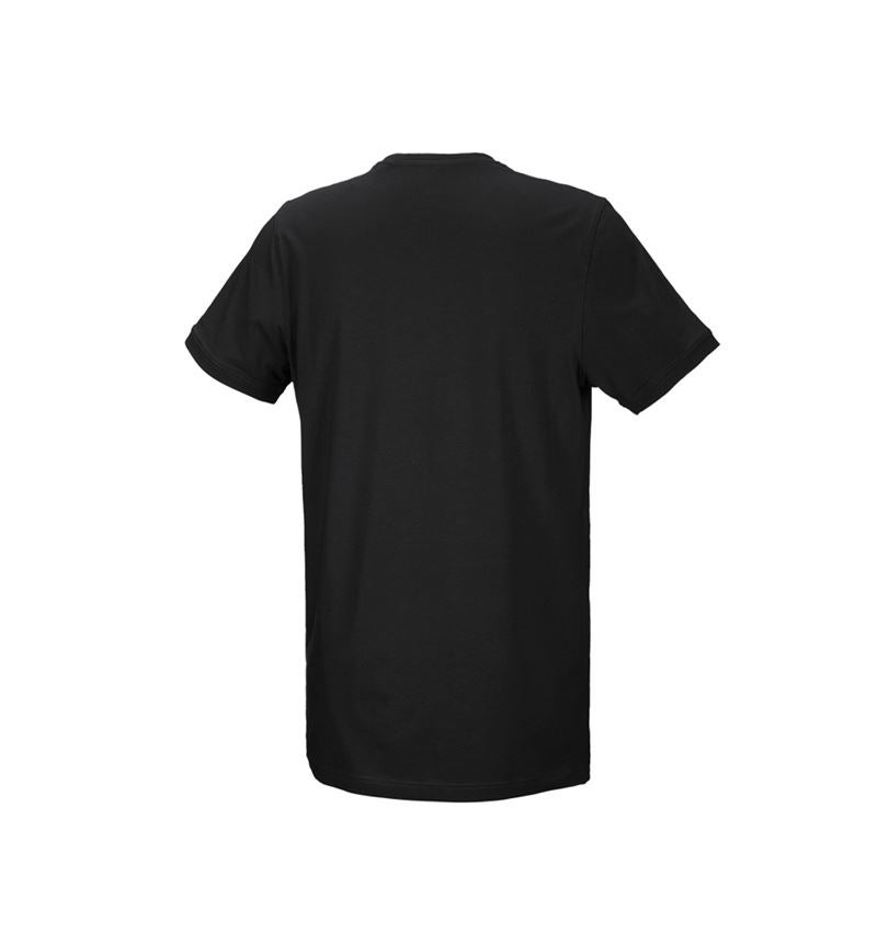 Koszulki | Pulower | Koszule: e.s. Koszulka cotton stretch, long fit + czarny 3