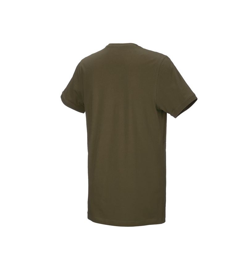 Koszulki | Pulower | Koszule: e.s. Koszulka cotton stretch, long fit + błotnista zieleń 3