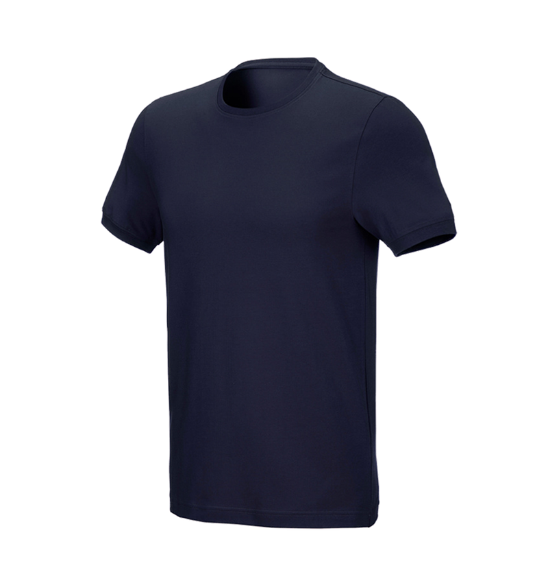 Koszulki | Pulower | Koszule: e.s. Koszulka cotton stretch, slim fit + granatowy 2