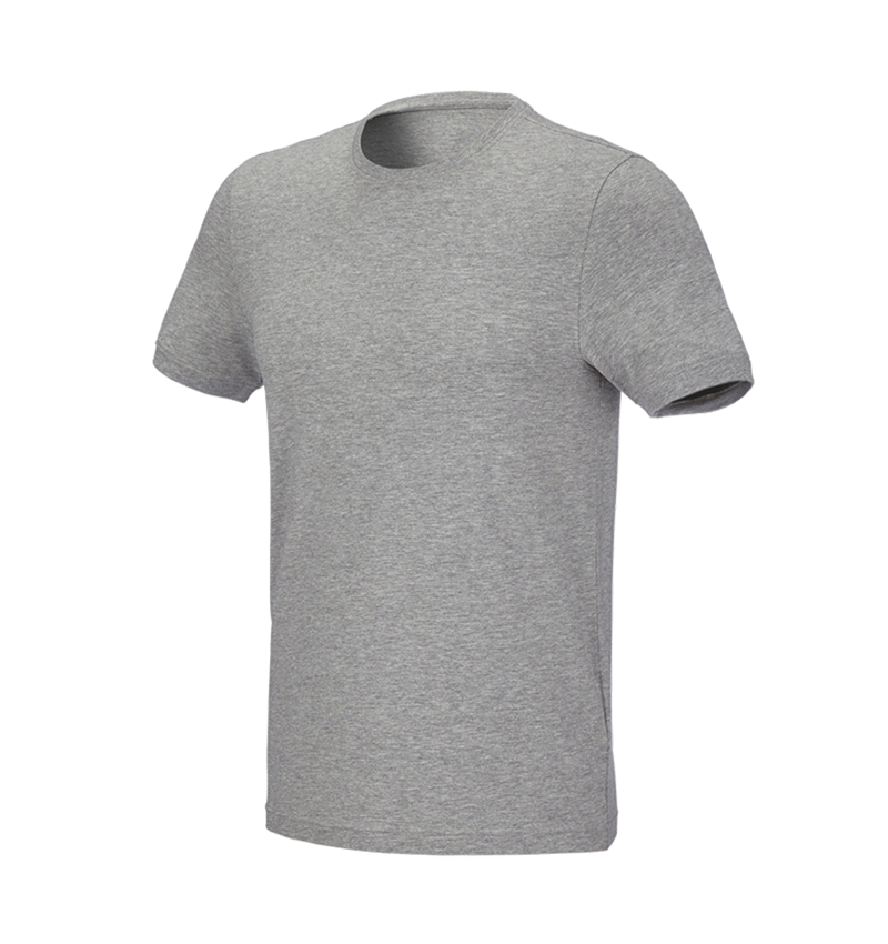 Koszulki | Pulower | Koszule: e.s. Koszulka cotton stretch, slim fit + szary melanżowy 2