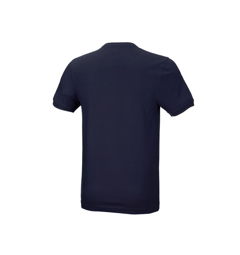 Koszulki | Pulower | Koszule: e.s. Koszulka cotton stretch, slim fit + granatowy 3