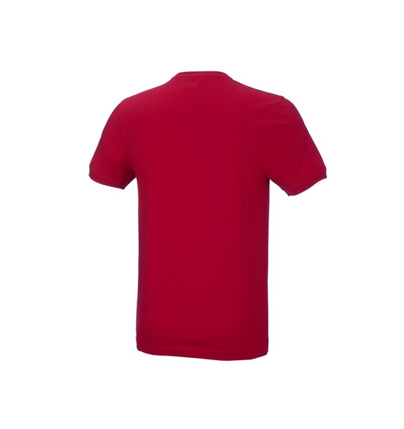 Koszulki | Pulower | Koszule: e.s. Koszulka cotton stretch, slim fit + ognistoczerwony 3