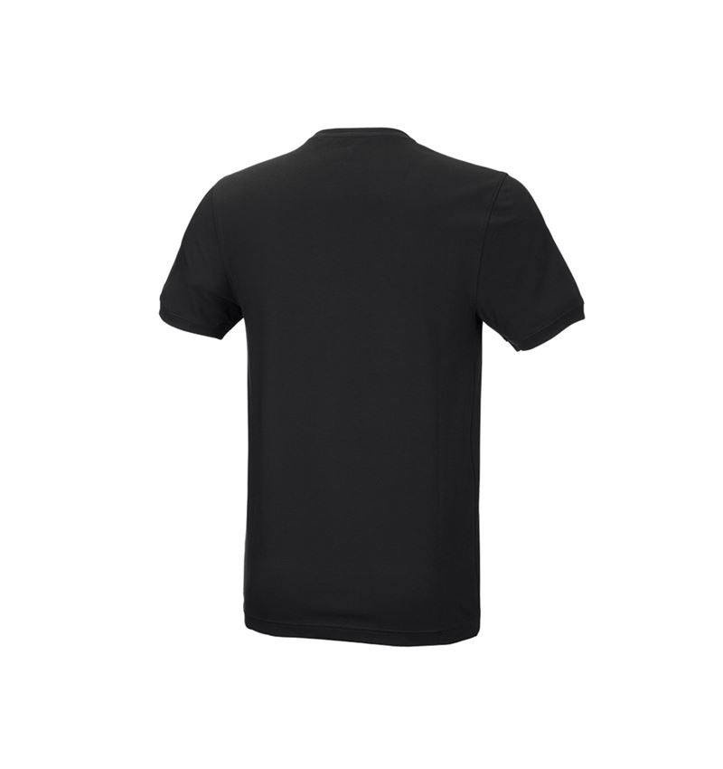 Koszulki | Pulower | Koszule: e.s. Koszulka cotton stretch, slim fit + czarny 3