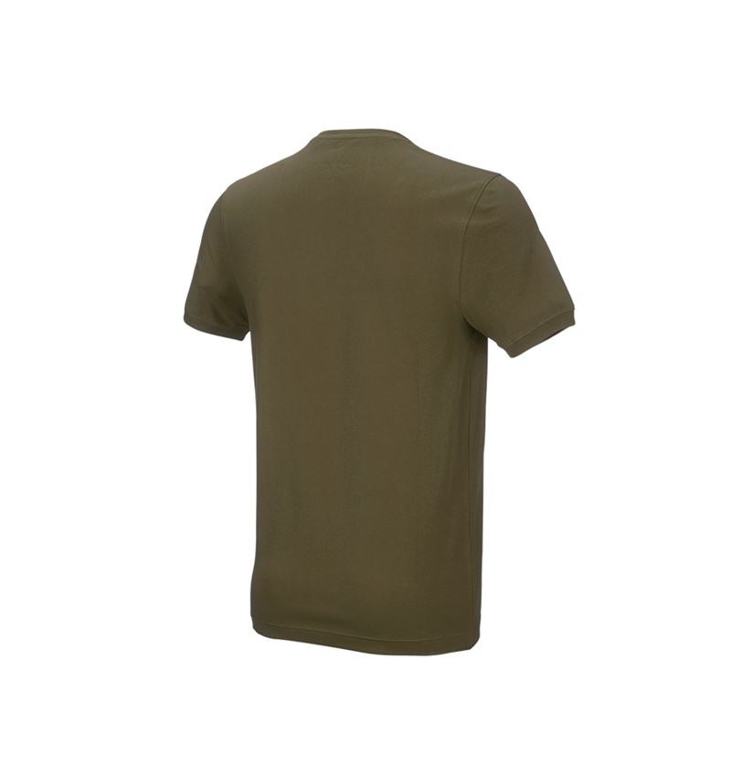 Koszulki | Pulower | Koszule: e.s. Koszulka cotton stretch, slim fit + błotnista zieleń 3